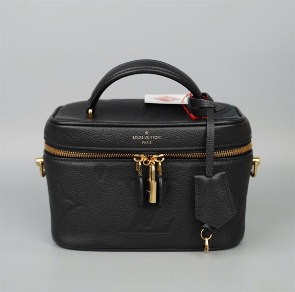 Túi LV Vanity hoa đen kèm ổ + 2chìa (FK0221) sz20 +