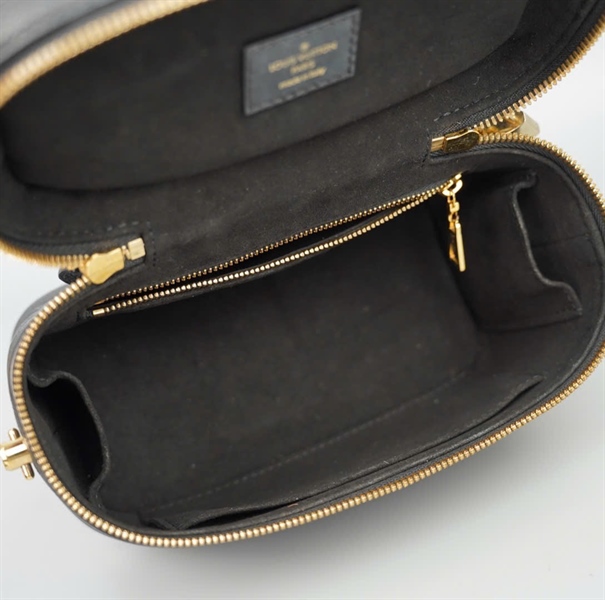 Túi LV Vanity hoa đen kèm ổ + 2chìa (FK0221) sz20 +