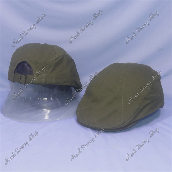 Nón mỏ vịt nón beret có nút đóng ở kết có khóa tăng giảm size dành cho người lớn không có logo