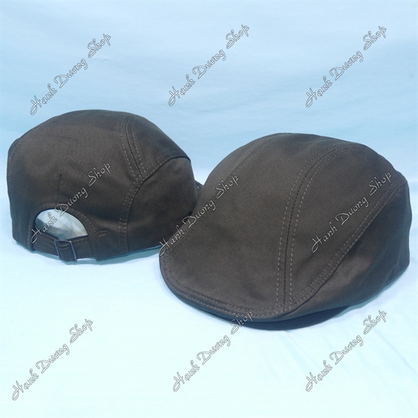 Nón mỏ vịt nón beret có nút đóng ở kết có khóa tăng giảm size dành cho người lớn không có logo