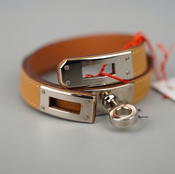 Vòng tay Hermes Mini Kelly Double Tour nude (R) +