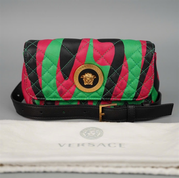 Túi Versace Belt 3 màu xanh đen hồng +