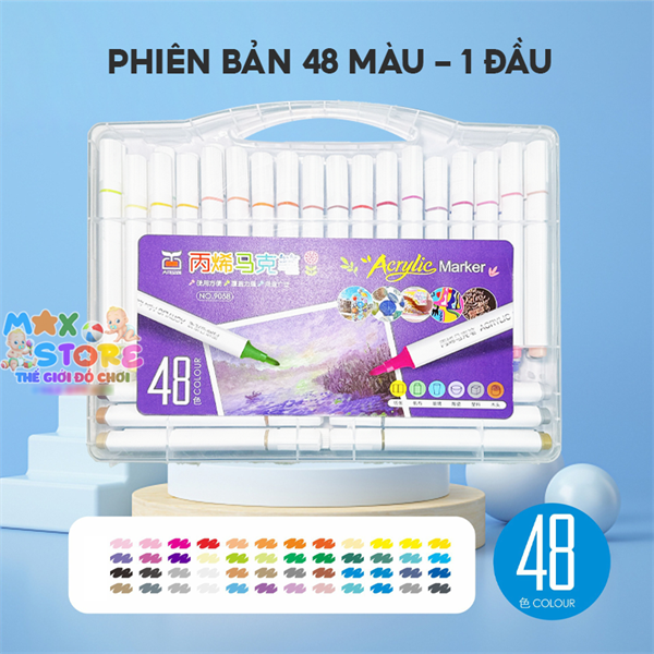 Bút dạ màu Acrylic 48 màu loại 1 đầu