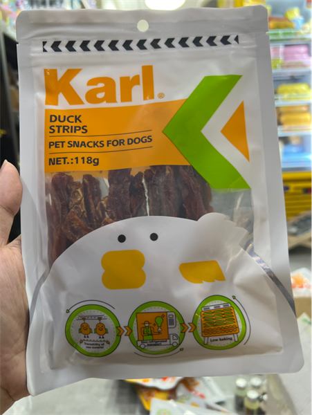 Que Thịt Vịt cho Chó Karl 118g