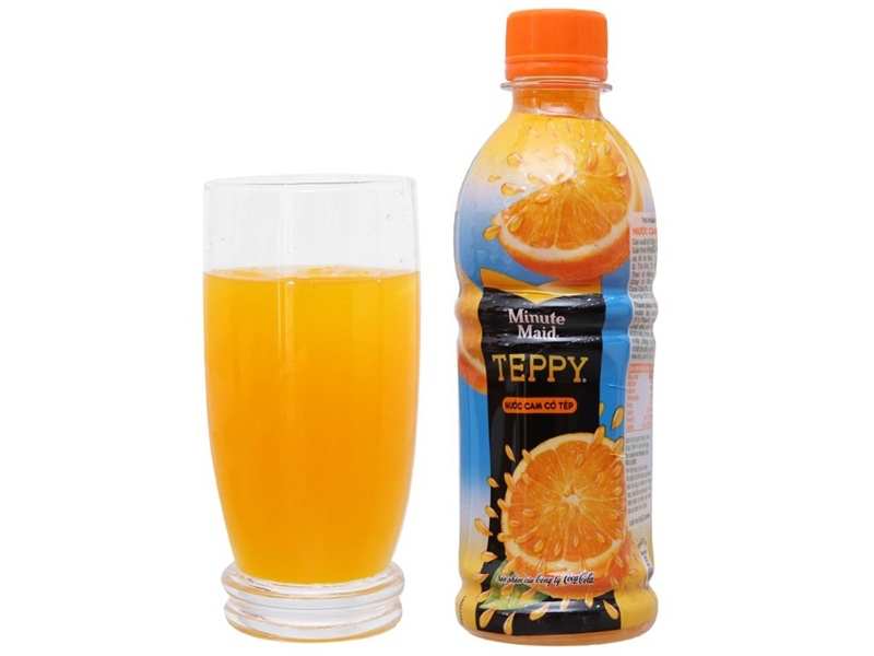 Nước cam có tép Minute Maid Teppy chai 327ml