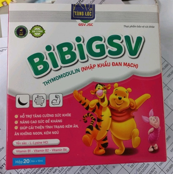 BiBiGSV (Hỗ trợ tăng cường sức khoẻ) (Hộp 20 gói x 10ml) - Tùng Lộc