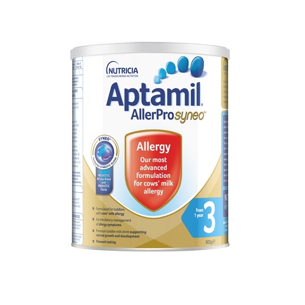Sữa bột Aptamil Aller dị ứng đạm bò số 3 (>1y+) 900g