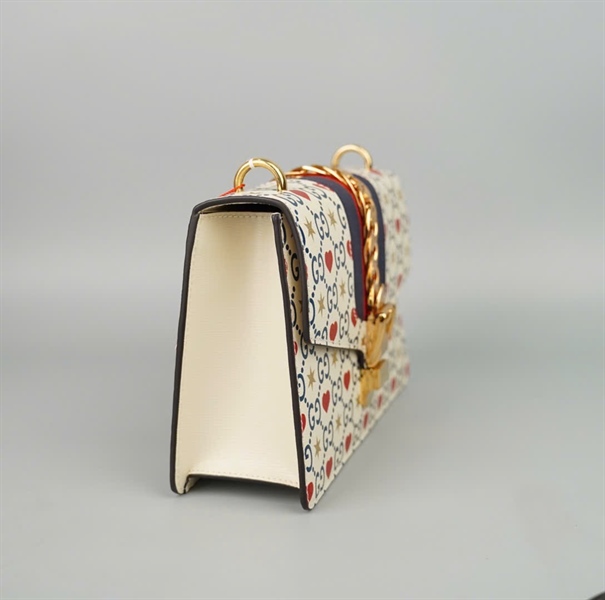 Túi GG Sylvie trắng 2strap (524405007998) sz25(BMC)+