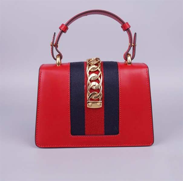 Túi GG Sylvie handle đỏ 2strap (470270525040) (BMC)+