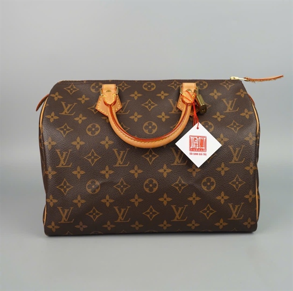 Túi LV speedy hoa nâu kèm ổ + 2 chìa (TH4068) sz30 (BMC) +