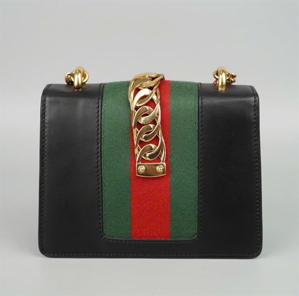 Túi GG Sylvie đen (431666493075) sz18(BMC)+