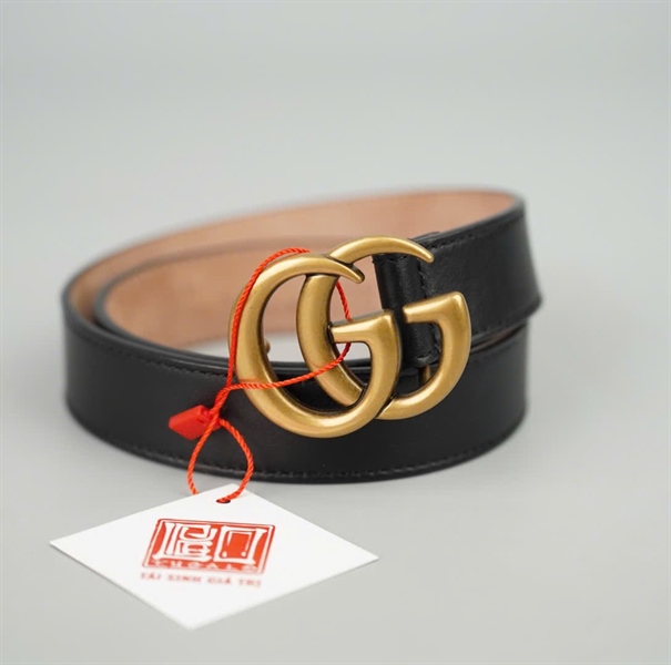Thắt lưng GG đen bản 2.5cm dài 75cm (BMC)+