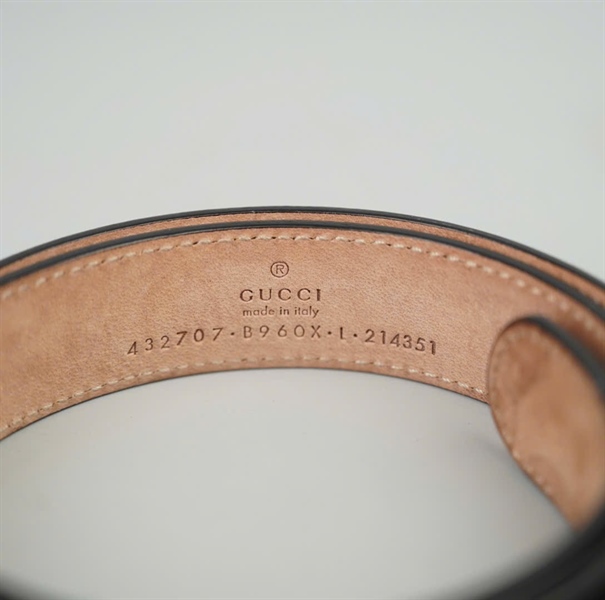 Thắt lưng GG đen bản 2.5cm dài 75cm (BMC)+