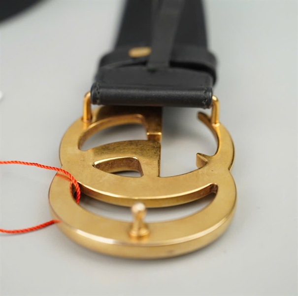 Thắt lưng GG đen bản 4cm dài 101cm (BMC)+