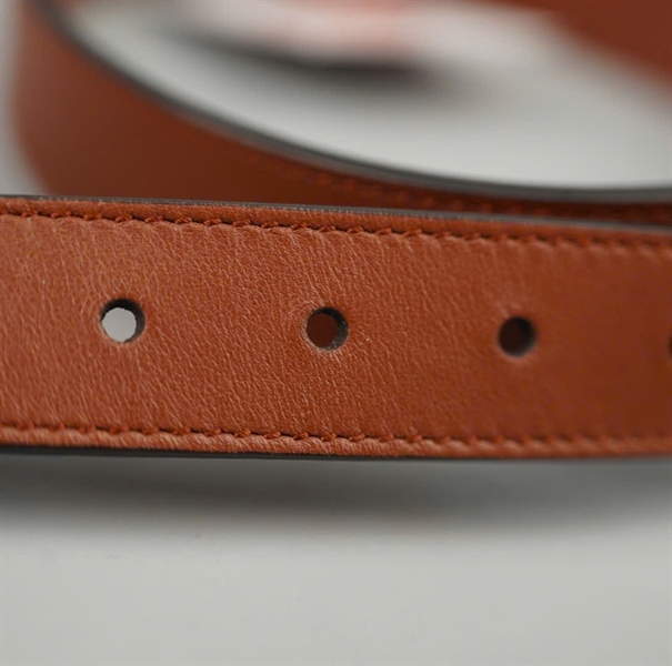 Thắt lưng Gucci nâu bản 2cm dài 75cm (BMC) +