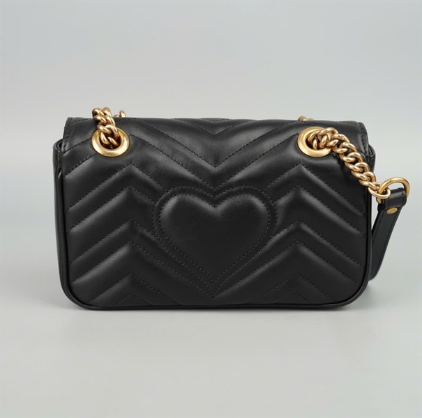 Túi GG marmont đen (446744218040) sz21(BMC)+