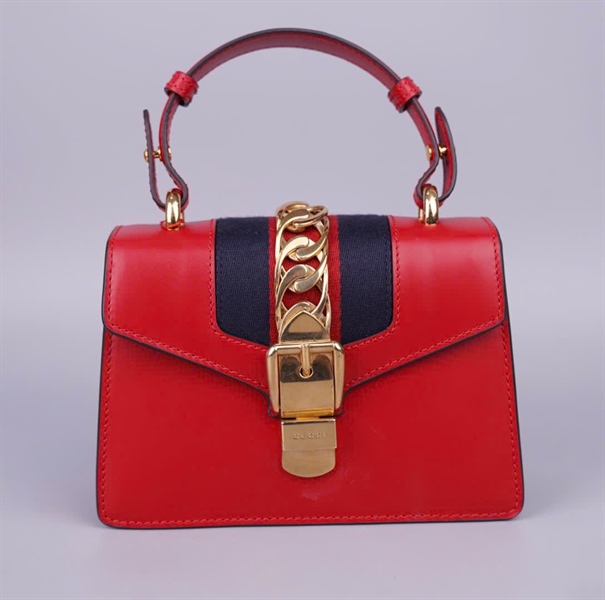 Túi GG Sylvie handle đỏ 2strap (470270525040) (BMC)+