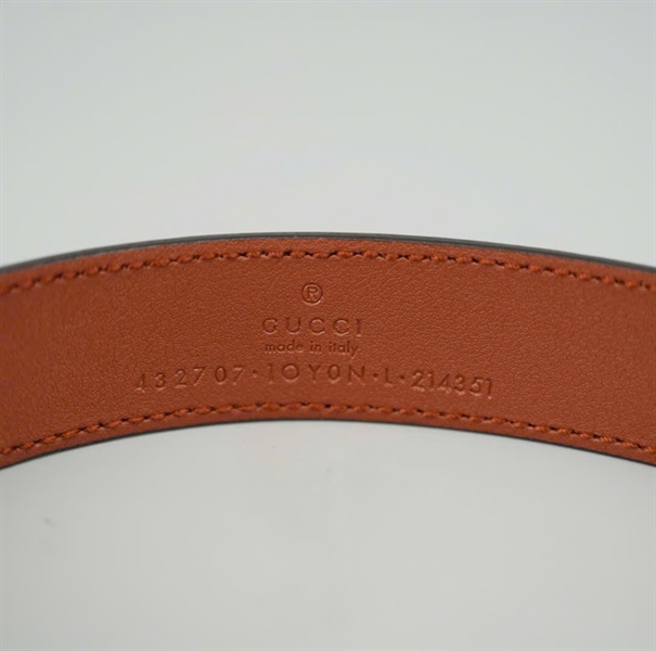 Thắt lưng Gucci nâu bản 2cm dài 75cm (BMC) +