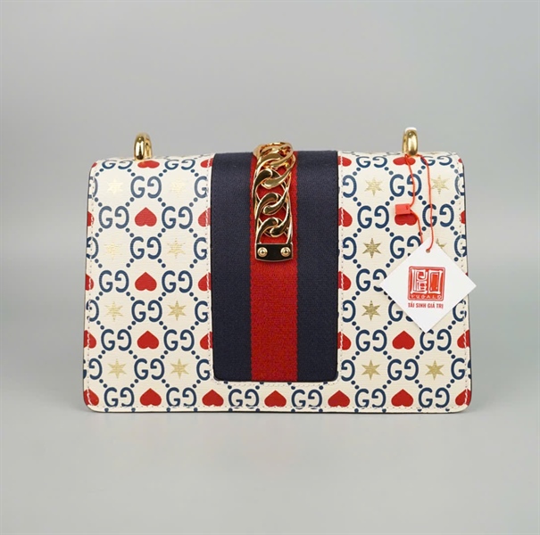 Túi GG Sylvie trắng 2strap (524405007998) sz25(BMC)+