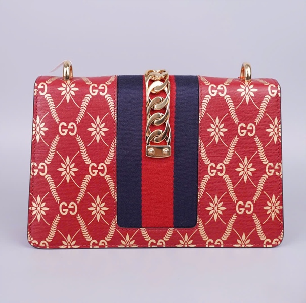 Túi GG Sylvie đỏ 2strap (524465493075) sz25(BMC)+