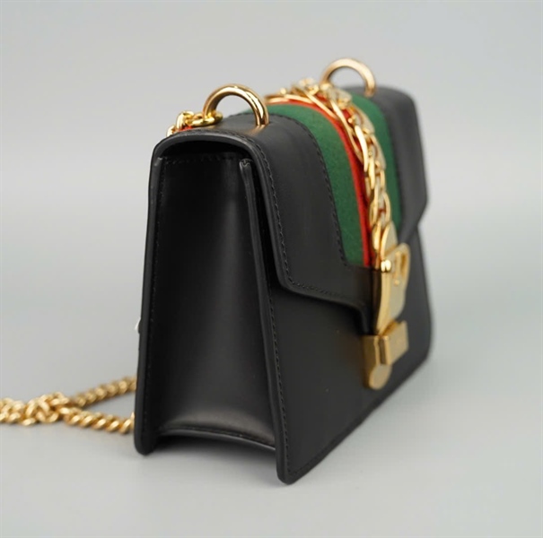 Túi GG Sylvie đen (470270493076) sz18 (BMC)+