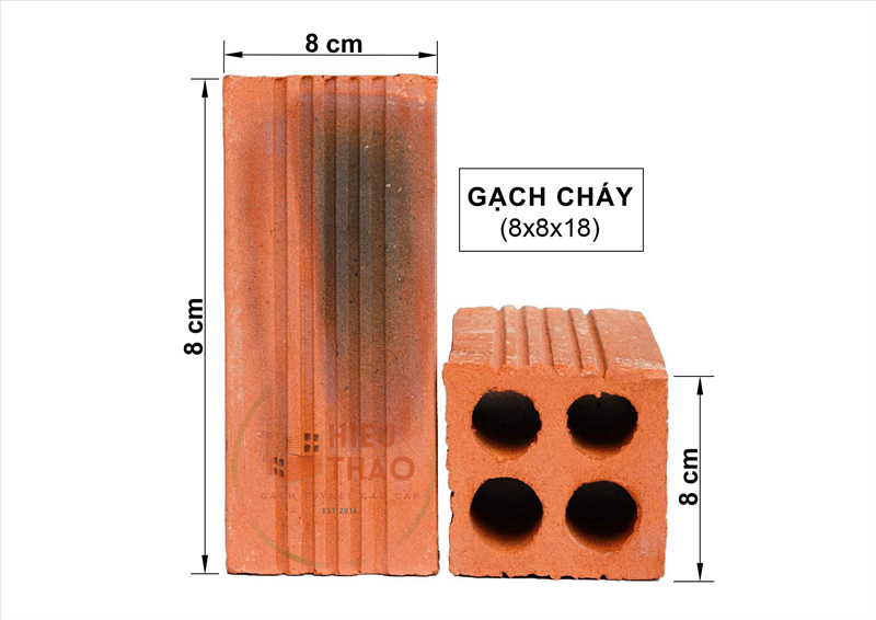 Gạch Cháy 80x80x180mm (Tròn)