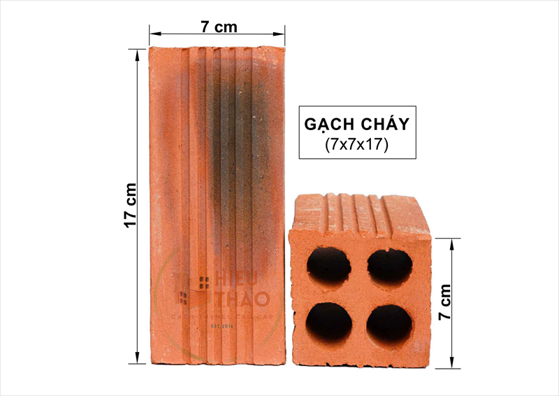 Gạch Cháy 70x70x170mm (Tròn)