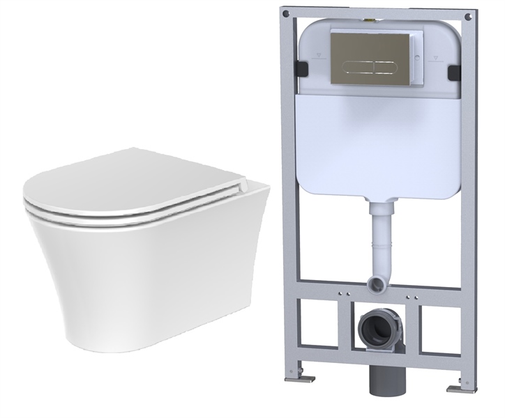 Bộ bàn cầu treo tường kèm két âm ( trọn bộ)