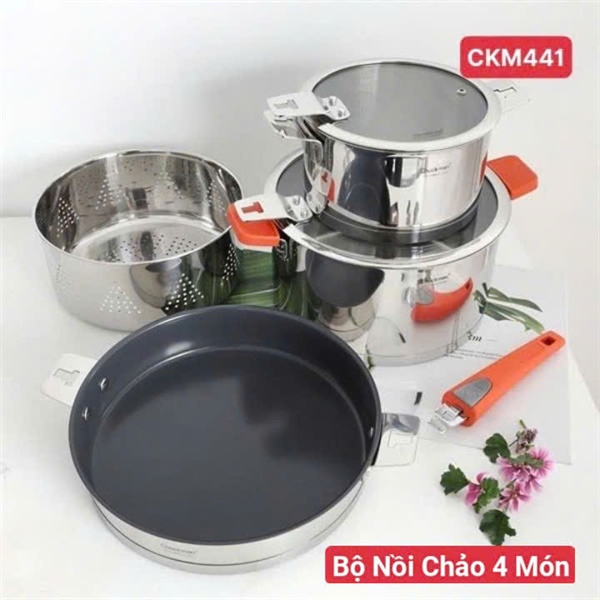 S1560 - C441 Bộ Nồi Chảo 4 Món Chockmen CKM-ZJKDP04