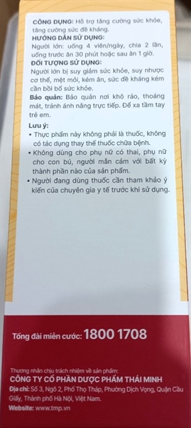 Tam Sâm Đan (Hỗ trợ tăng cường sức khỏe, tăng cường sức đề kháng) (Lọ 30 viên) - Thái Minh 3