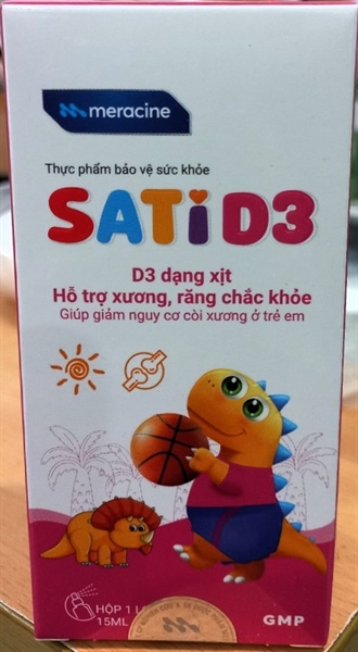 SATi D3 15ml (D3 dạng xịt, Hỗ trợ xương, răng chắc khỏe) - Meracine