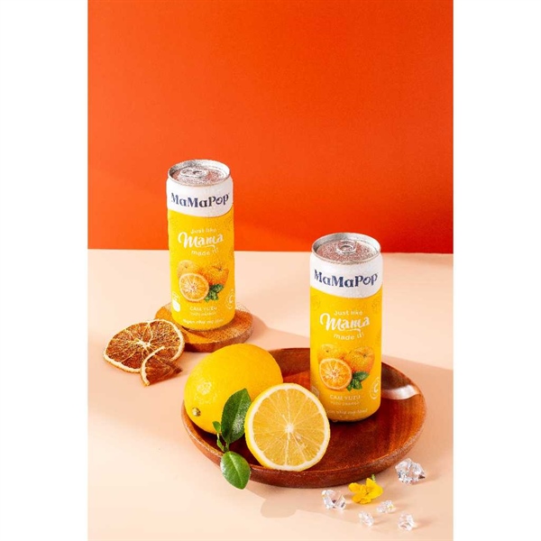 Mamapop Nước trái cây vị cam yuzu 330ml