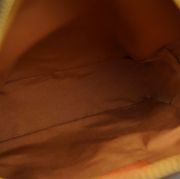 Balo Coach màu be viền nâu +