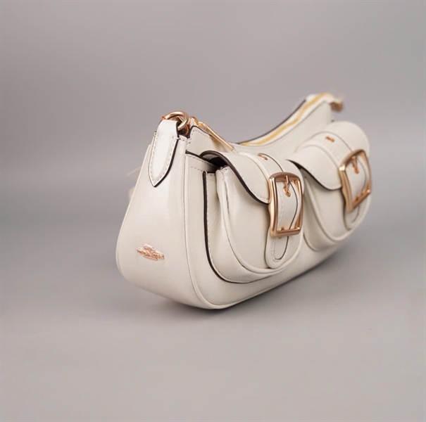 Túi Coach trắng 2 túi hộp màu trắng sz24 +