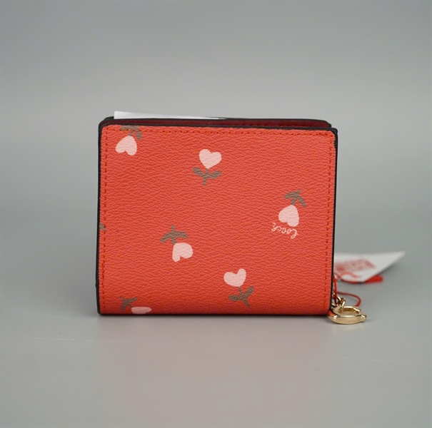 Ví Coach cam in hình cây trái tim +