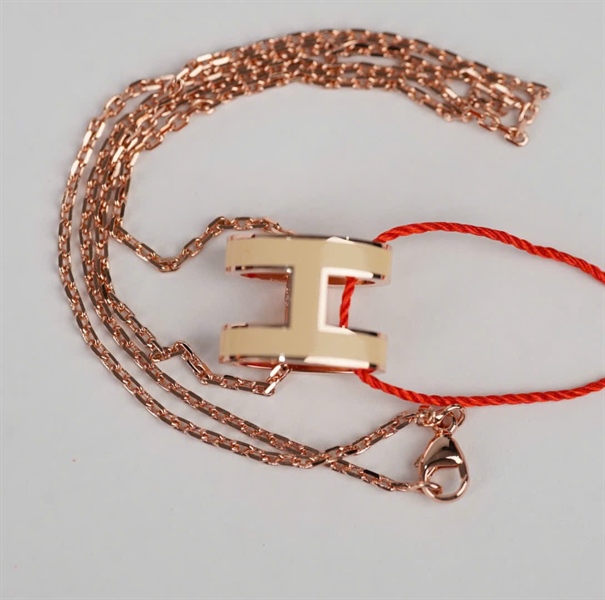 Dây chuyền Hermes Pop H kem (A-T) KG+