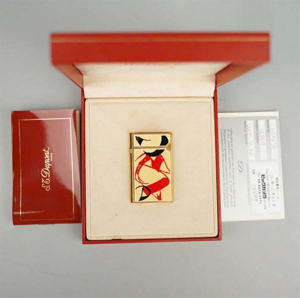 Bật lửa S.T Dupont vàng họa tiết (1L3CN00) KG+