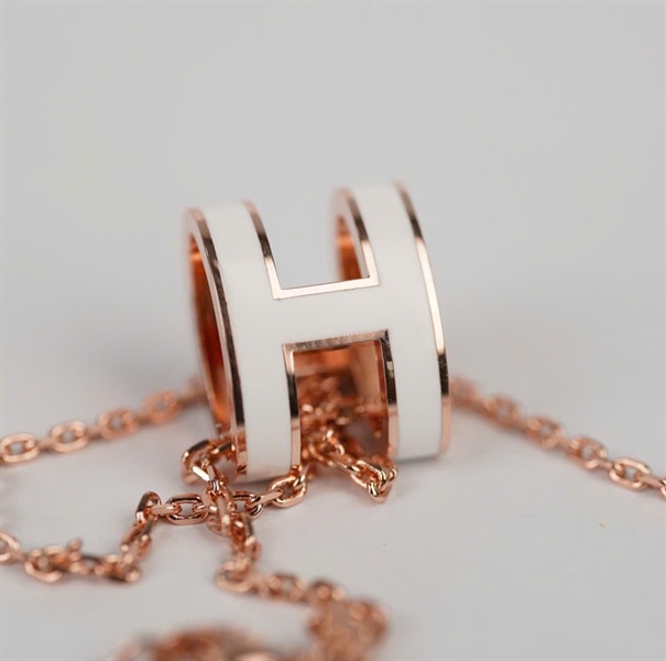 Dây chuyền Hermes Pop H trắng (A-T) KG+