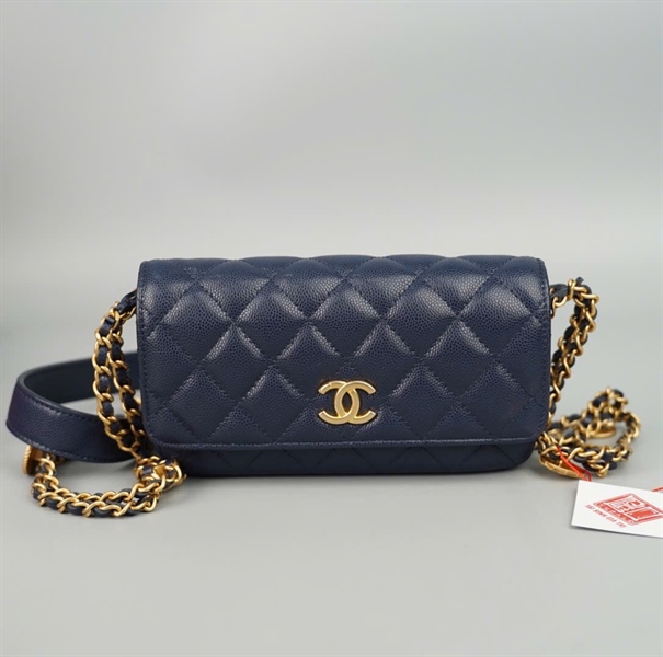 Túi Chanel Woc xanh đậm (X82LJT75) sz17 +