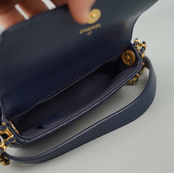 Túi Chanel Woc xanh đậm (X82LJT75) sz17 +