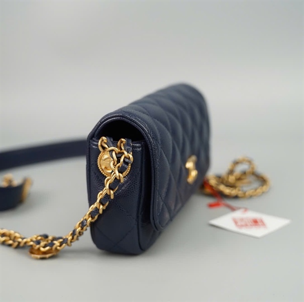 Túi Chanel Woc xanh đậm (X82LJT75) sz17 +