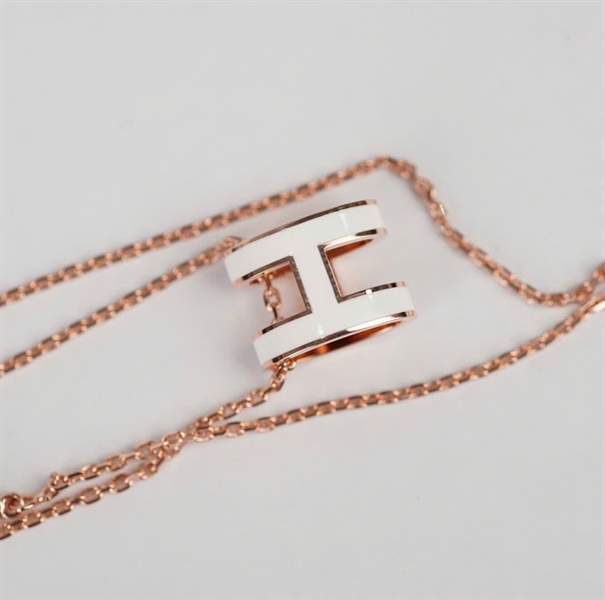 Dây chuyền Hermes Pop H trắng (A-T) KG+