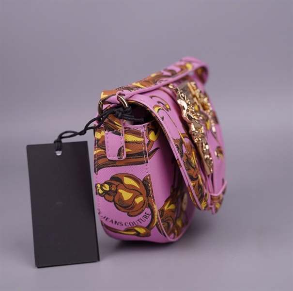 Túi Versace bán nguyệt màu tím +