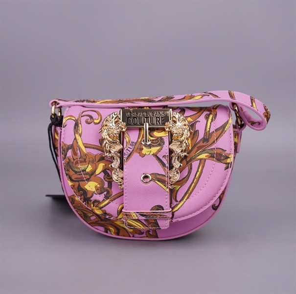 Túi Versace bán nguyệt màu tím +