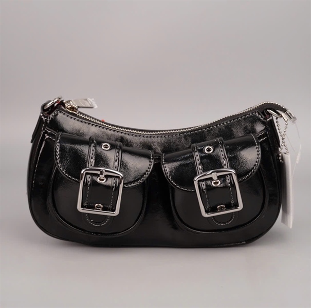 Túi Coach đen 2 túi hộp màu đen sz24 +