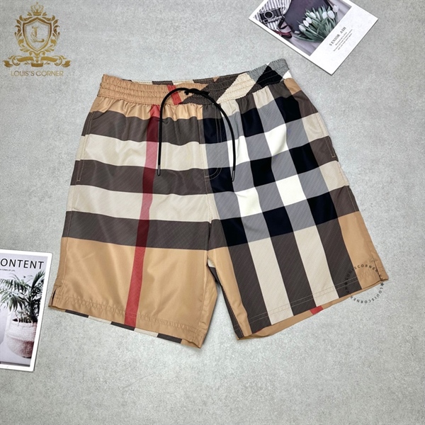 Short Burberry archive kẻ đỏ