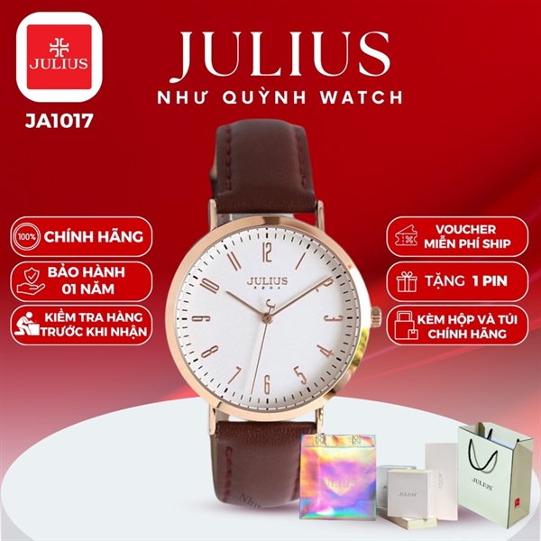 Đồng hồ nữ Julius JA-1017C (Nâu)