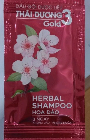 Dầu gội Thái Dương 3 hương nước hoa + hoa sen + hoa đào 5ml (K*240dây*10gói màu đỏ) - STD 3