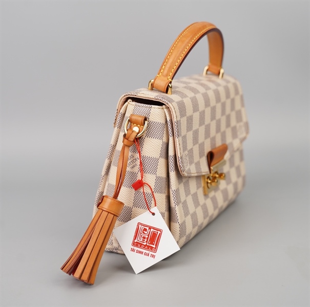 Túi LV Croisette ô vuông xám sz22 KG+