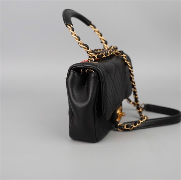 Túi Chanel Handle đen (29175510) sz18 (BMC)+